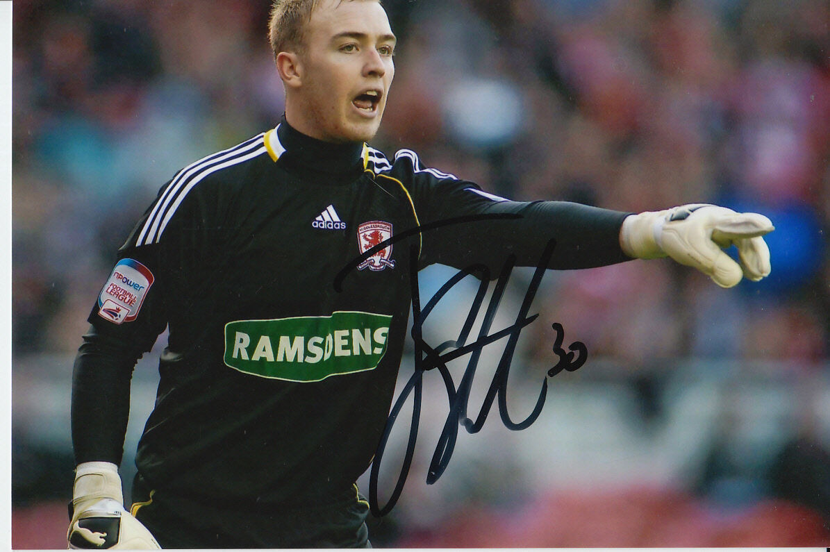 MIDDLESBROUGH HAND SIGNED JASON STEELE 6X4 Photo Poster painting 1.