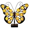 Solar Powered Outdoor Metal Butterfly Wall Lamps IP65 Waterproof Wall-Mounted Garden Butterfly Lights Auto On/Off Outdoor Fence Wall Art Decor Light for Patio Garden Fence Porch Decors