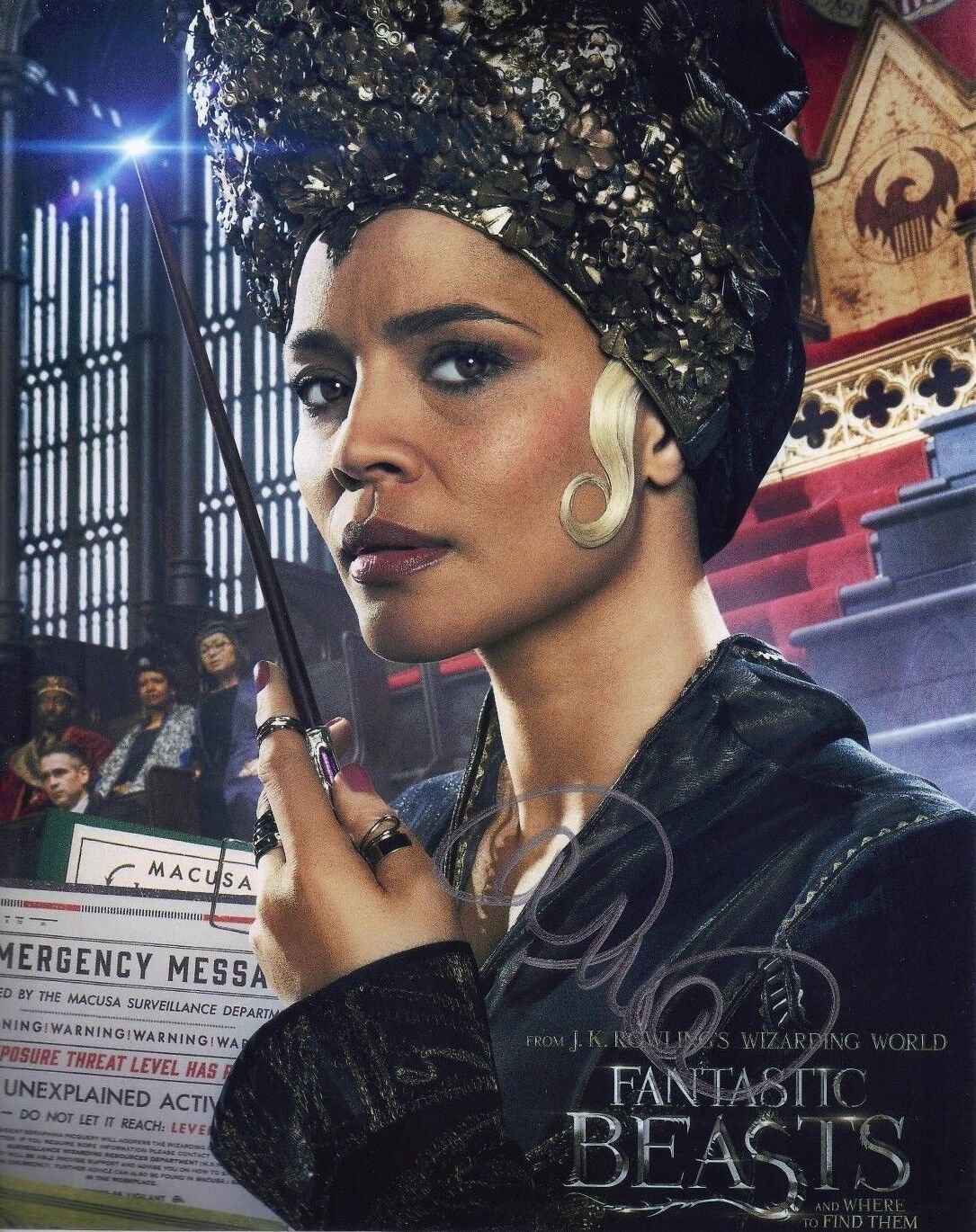 Carmen Ejogo Signed 10X8 Photo Poster painting Fantastic Beasts GENUINE AFTAL COA (5174)