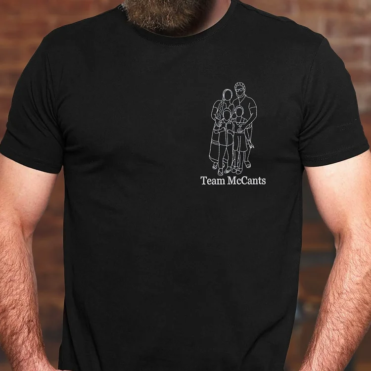 Custom Dad Embroidered Portrait from Photo Sweatshirt