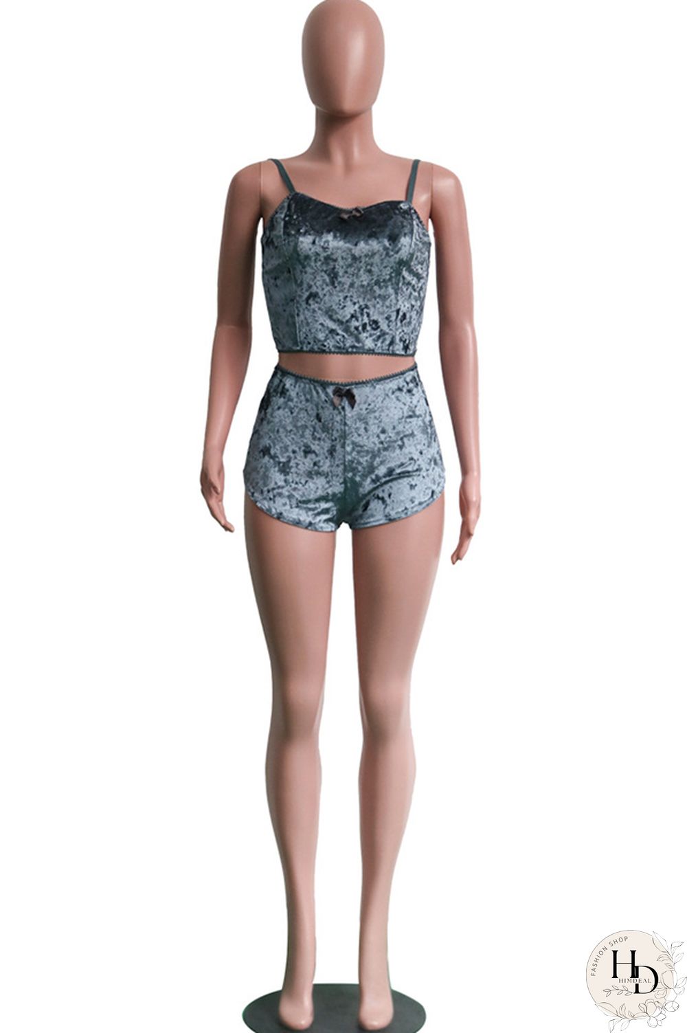 Pink Polyester Sexy Solid Two Piece Suits Straight Sleeveless