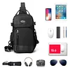 Men Casual Chest Bag Multi Pocket Multifunction Waist Bag Waterproof Commute Bag