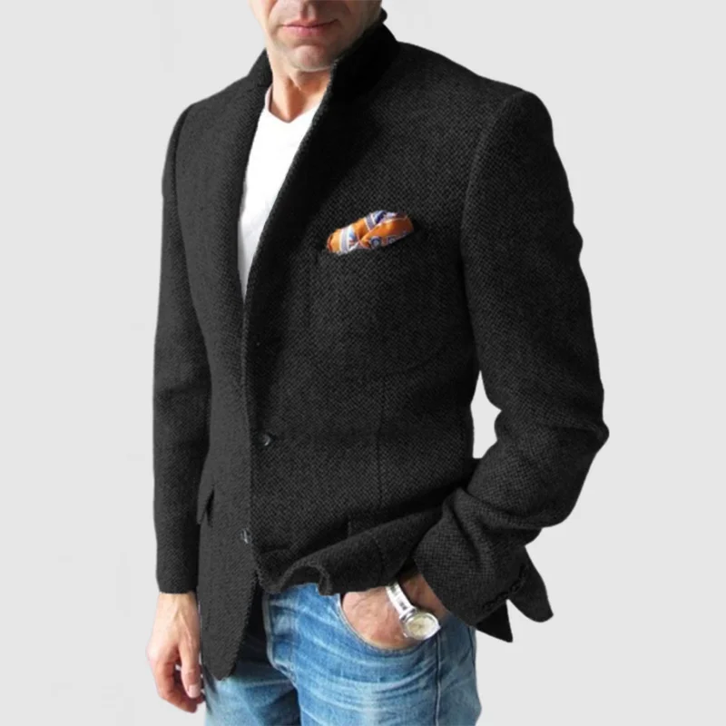Men's Classic Lapel Wool Jacket