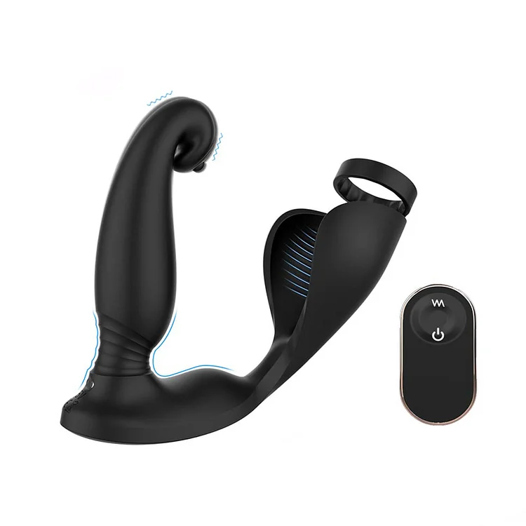 Cock Ring With Anal Lock Toys Multipoint Stimulation Sex Adult Double Penis Vibrator Sex Toys For Men