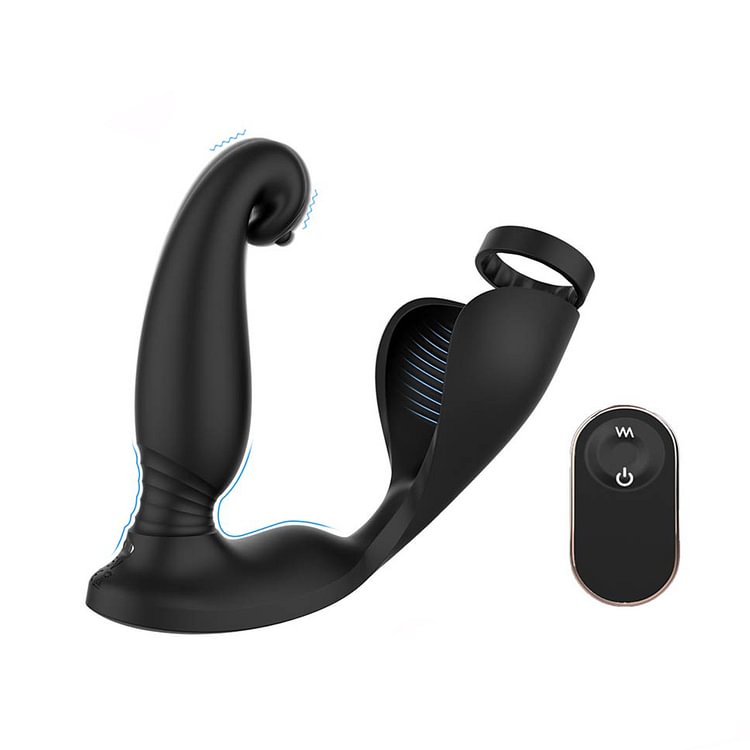 Cock Ring With Anal Lock Toys Multipoint Stimulation Sex Adult Double Penis Vibrator Sex Toys For Men
