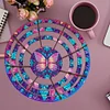 (US Local)Flower Diamond Painting Wooden Serving Tray Decorative Diamond Art Fruit Tray(B)