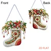DIY 5D Gemstone paintings Christmas Stocking Diamond Painting Pendant (Double-Sided)