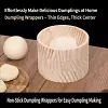 Wooden dumpling wrapper press, kitchen dumpling wrapper press, rolling and pressing, effortless dumpling wrapping tool