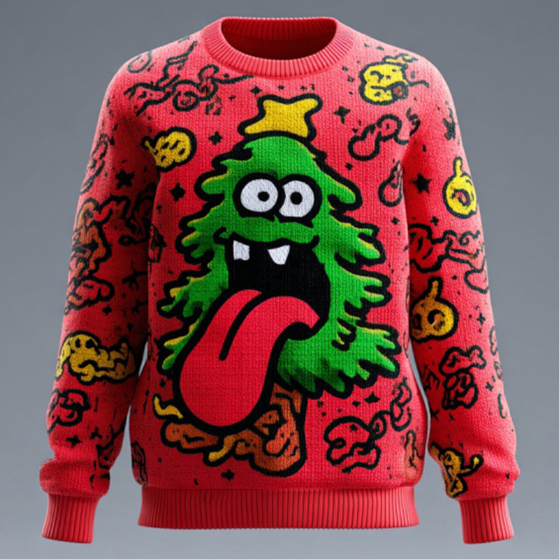 Men's Fun Christmas Tree Ugly Sweater elevenforest