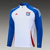 2024/2025 Lyon Half-Pull Training Suit White Football Shirt 1:1 Thai Quality