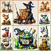 (Multi-Style) Halloween Magic Drinks-14CT Stamped Cross Stitch 50*50cm/19.69*19.69in