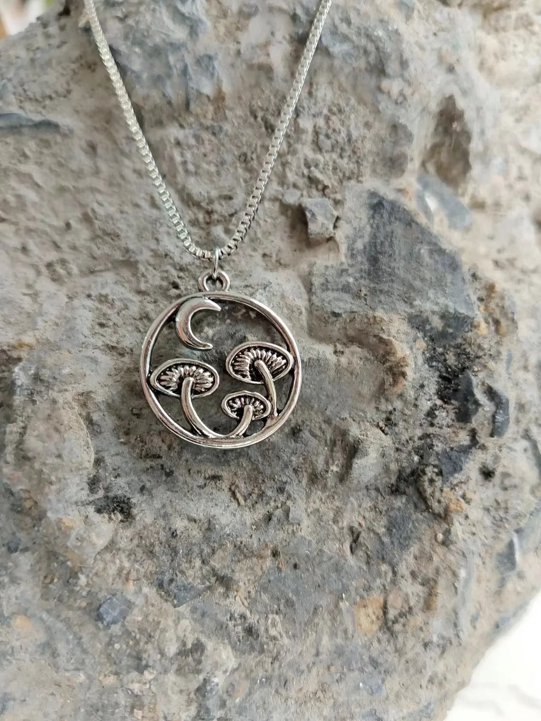 Twilight Mushroom Necklace