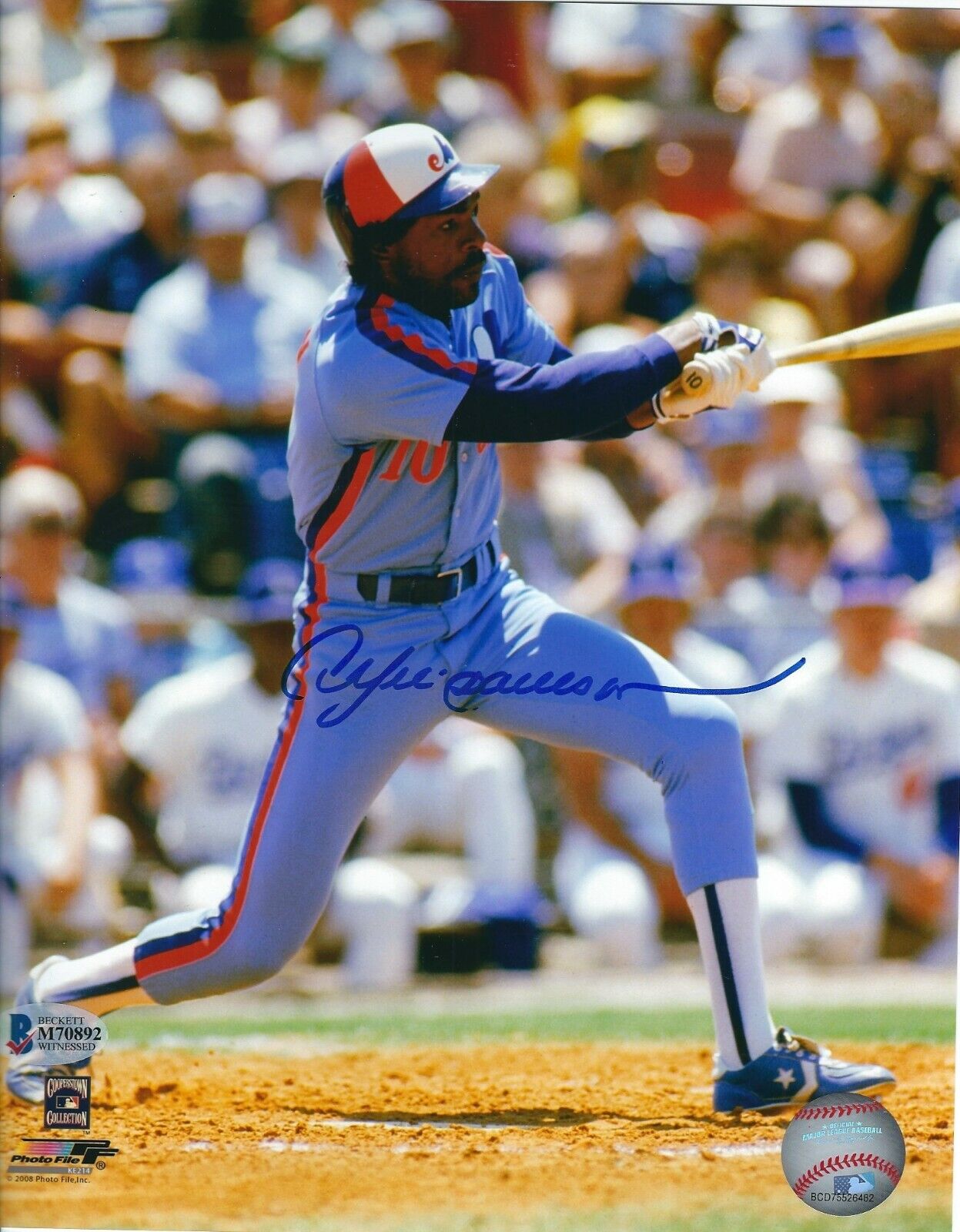 Autographed 8X10 Andre Dawson Montreal Expos Photo Poster painting - w/ Beckett Witness COA