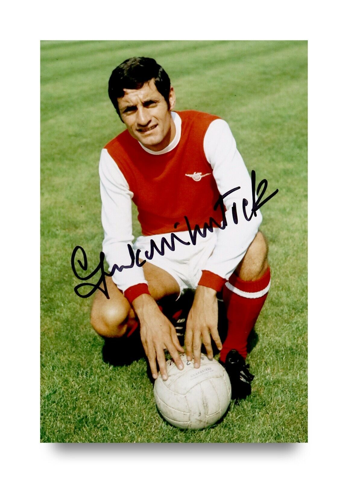 Frank McLintock Signed 6x4 Photo Poster painting Arsenal Gunners Scotland Genuine Autograph +COA