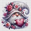 (US Only)Gnome Printed Cross Stitch Kit 40x40cm DIY 11CT Thread Art Needlework Home Decor