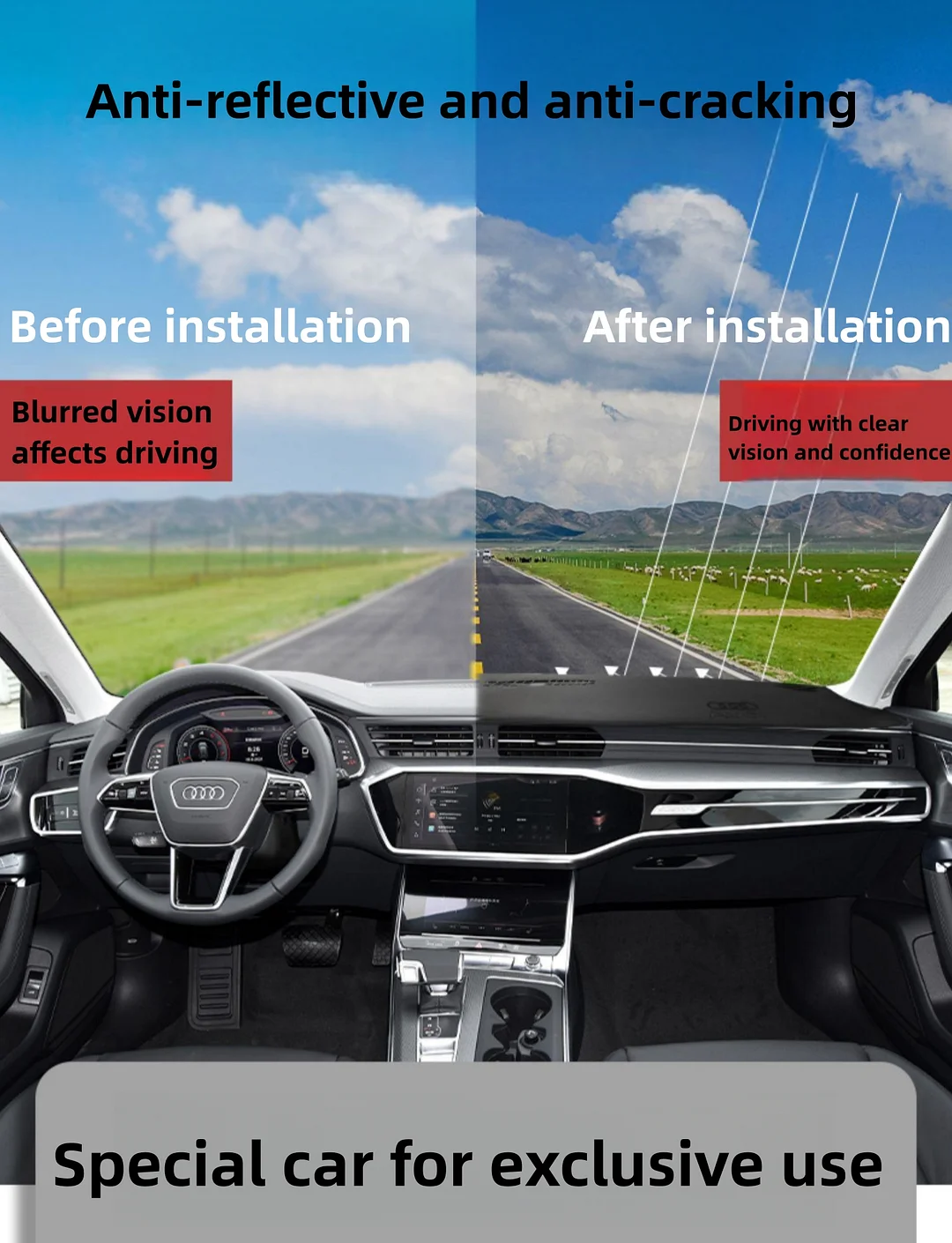 Car Front Window Anti Light Mat Sunscreen Mat