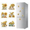 6Pcs Diamond Painting Acrylic Sunflower Skull Fridge Magnet