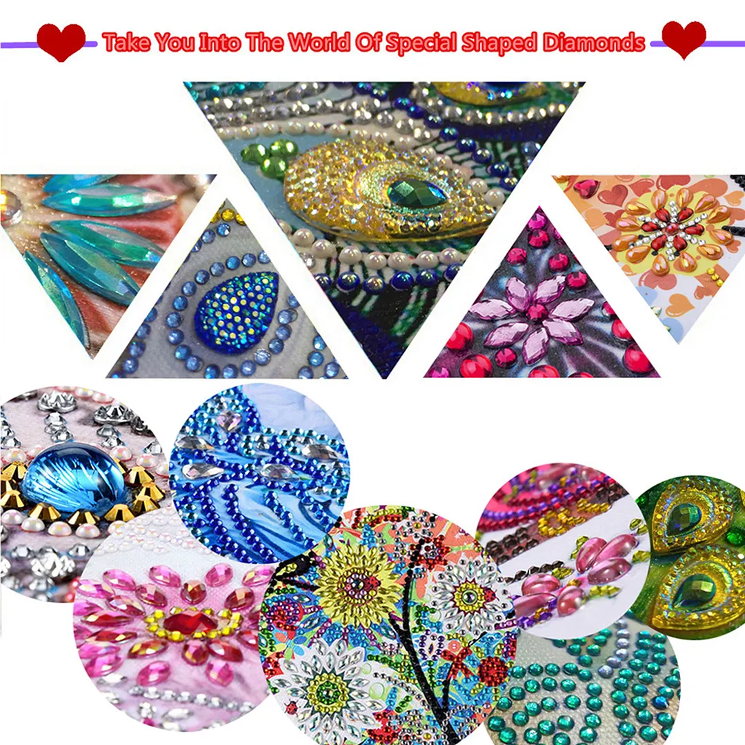 Rose in Hand Special Shaped 5D DIY Partial Drill Diamond Painting Kit 30x30cm