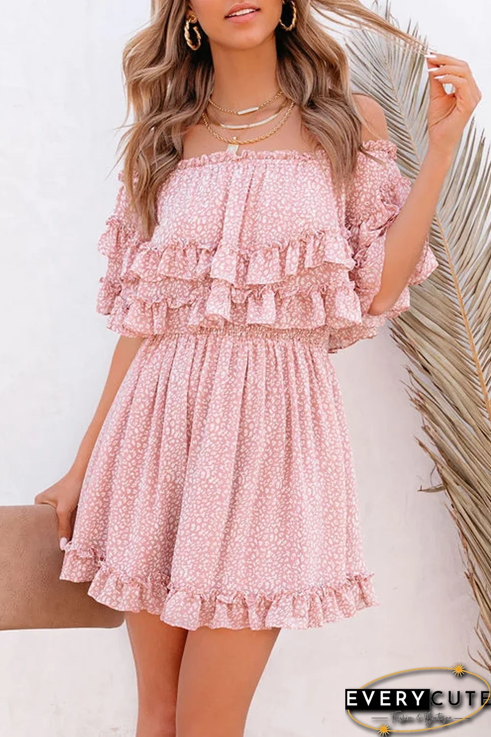 KarliDress Off The Shoulder Ruffle Dress P12674
