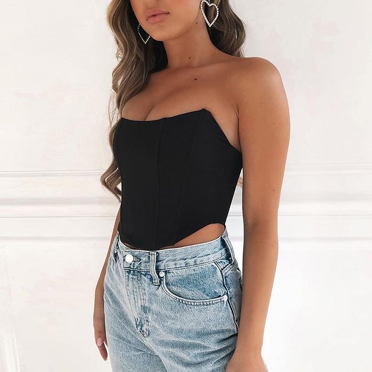 One Neck Sleeveless Slim Top