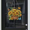 Diamond Painting Acrylic Sunflower Basket DIY Diamond Painting Hanging Pendant for Adults