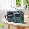 Portable FM Radio with LED Display Digital Radio Recorder BT 5.4 Radio Speaker