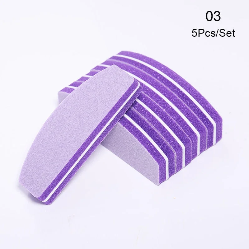 Pink White Buffing Sanding Files Block Pedicure Manicure Care Sponge Nail Art Buffer Grindig Polishing No Hurt Nail Art Tools-Nail Inspo