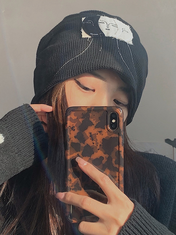 Women Printed Casual Hedging Pile Hat