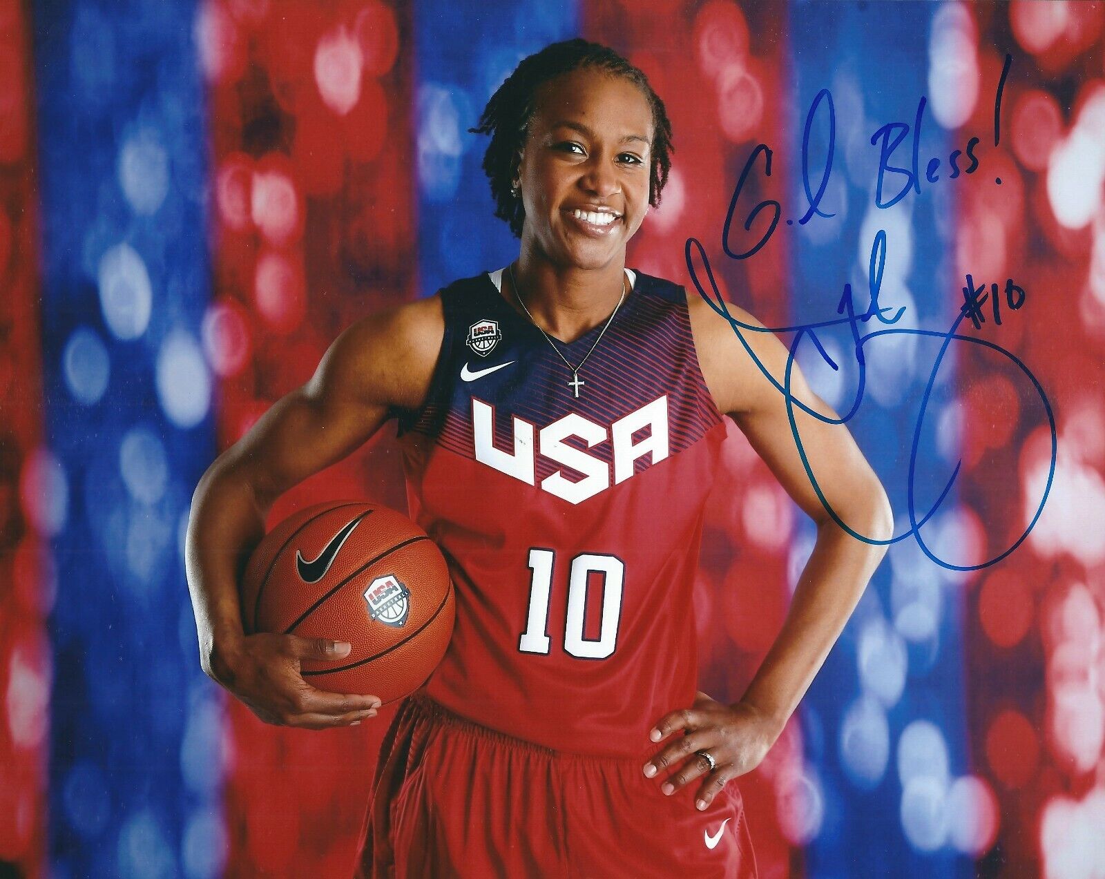 Signed 8x10 TAMIKA CATCHINGS USA WOMENS Autographed Photo Poster painting COA