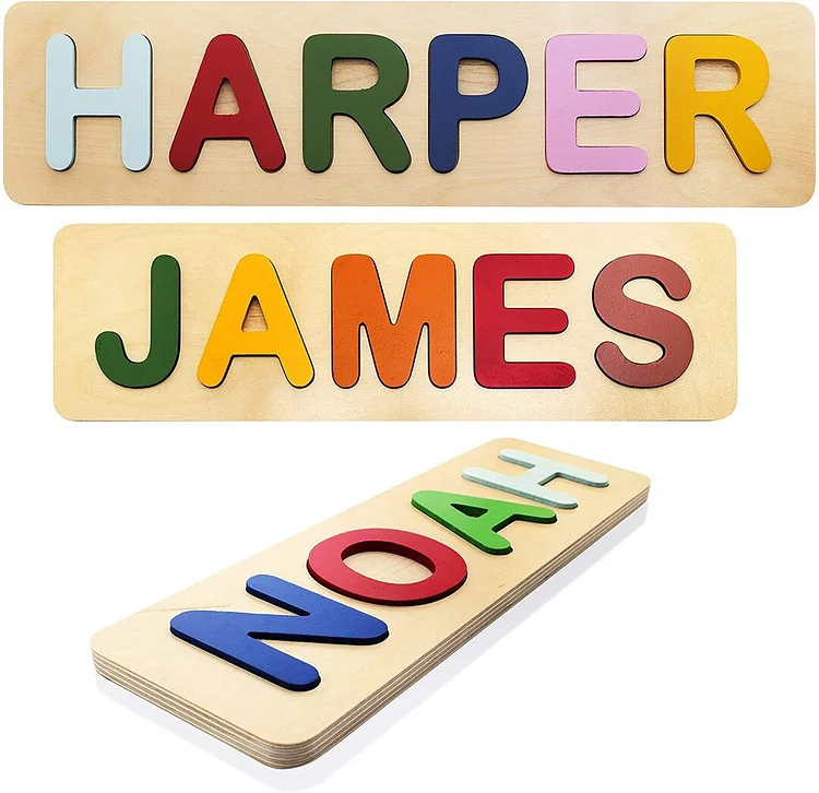 Personalized Wooden Name Puzzles Educational Toys for Toddlers- 5 Letters