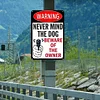 Warning Never Mind The Dog Beware Of The Owner - Metal Tin Signs(8*12Inch/12*16Inch) - Animal