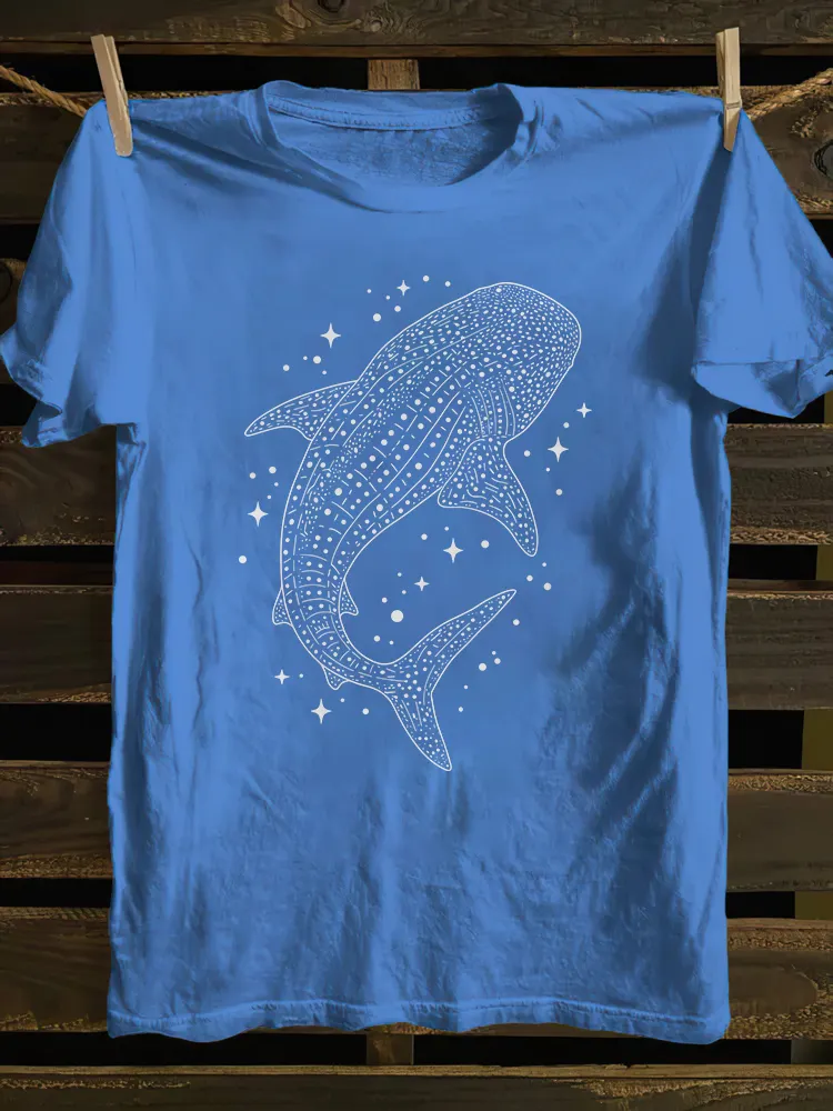 Whale Shark Starry Night Ocean T-shirt