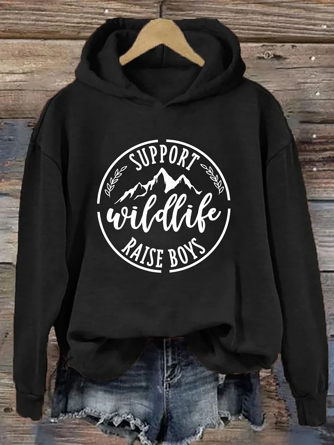Support Wildlife Raise Boys Hoodie
