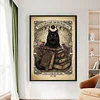 Black Cat And Book-11CT Stamped Cross Stitch 40*60cm/15.75*23.62in  tapestrymarket