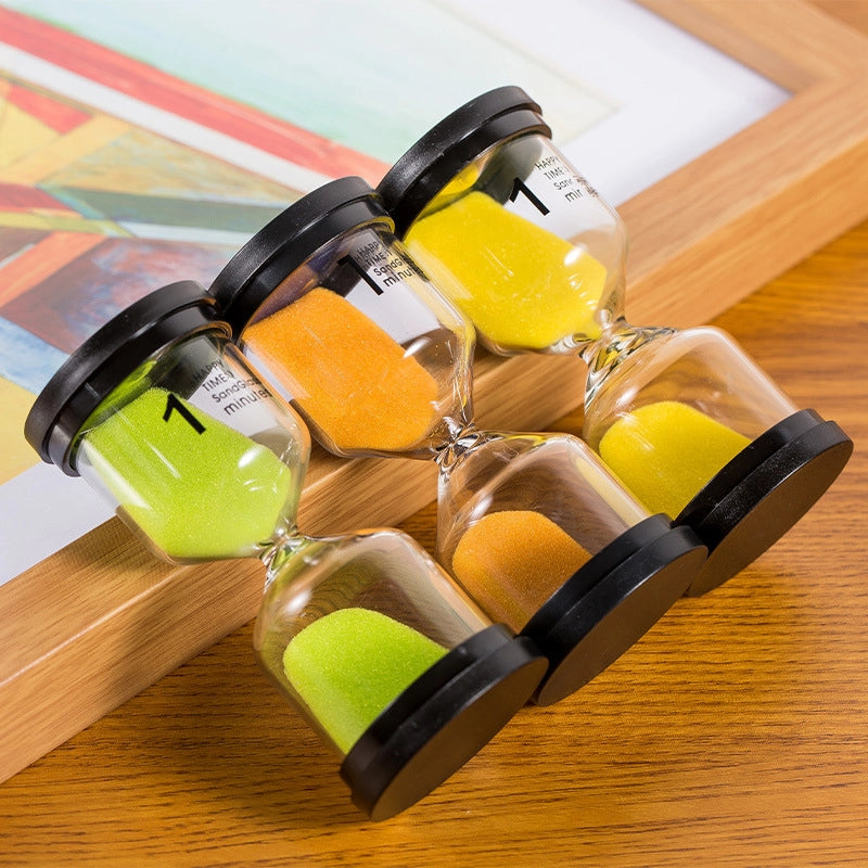 Black Cover Timer 1/3/5/10/15/20/30/45/60 Min Creative Gift Office Culture/hourglass/sand Timer2