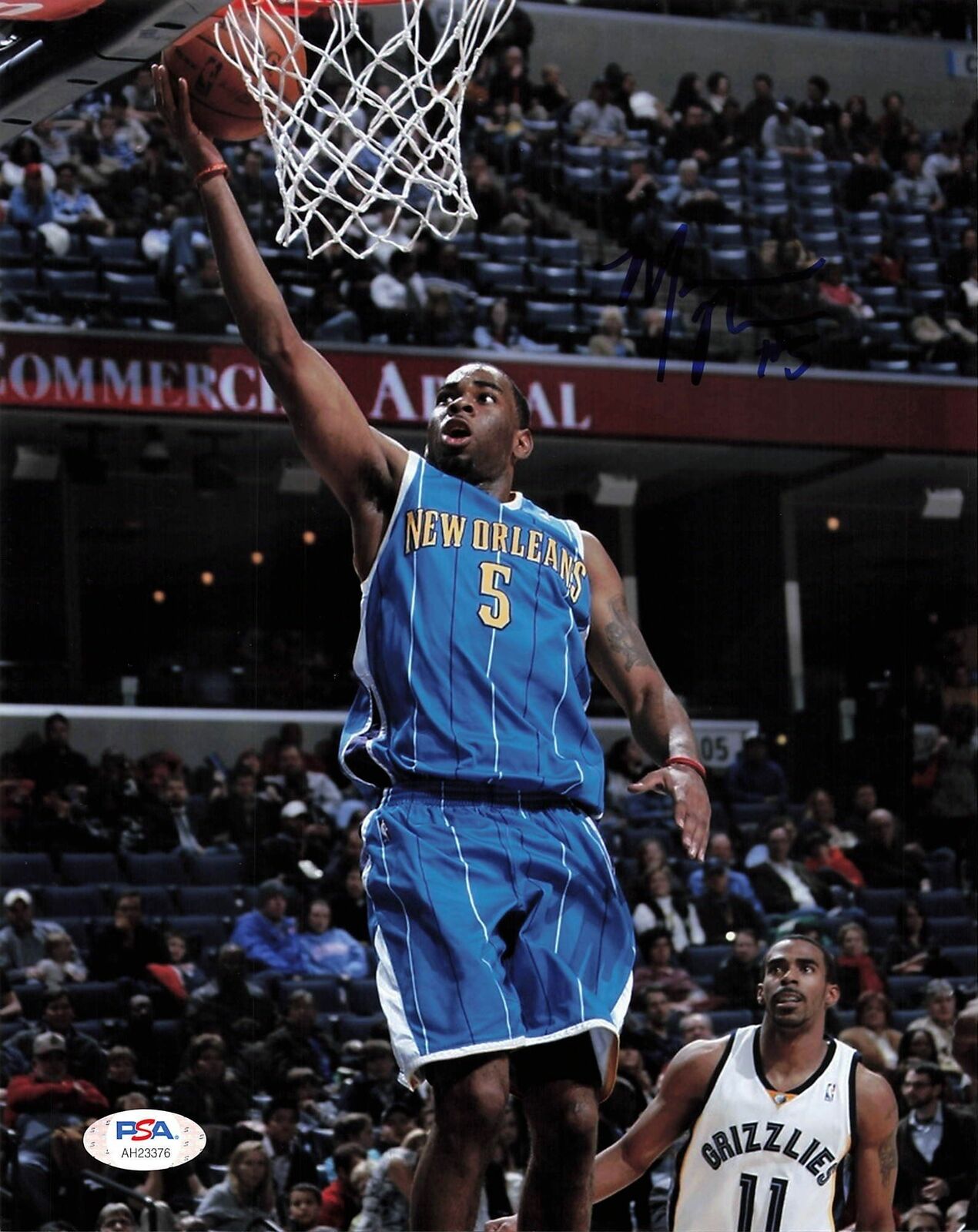 Marcus Thornton signed 8x10 Photo Poster painting PSA/DNA New Orleans Hornets Autographed