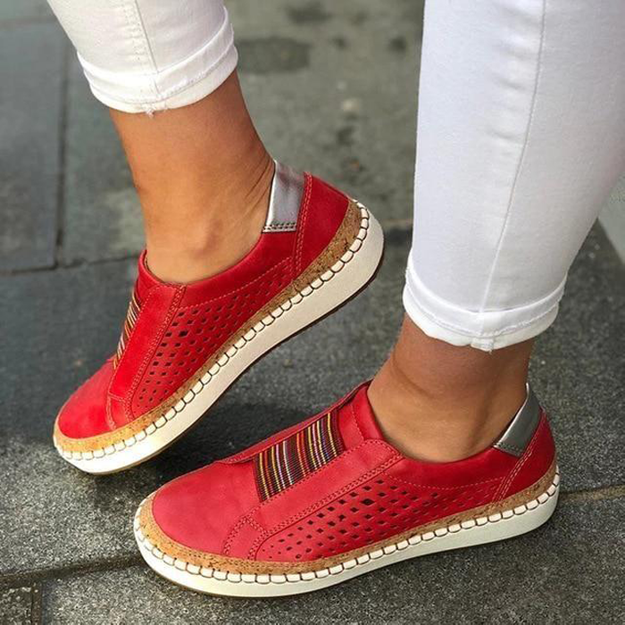 (49% OFF ) Zapatillas deportivas transpirables para mujer con suela plana