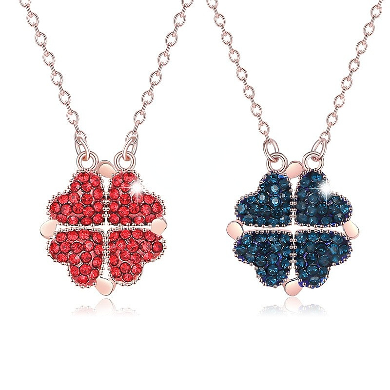 Loveyoufancy Loveyoufancy Four Leaf Heart Shape Necklace