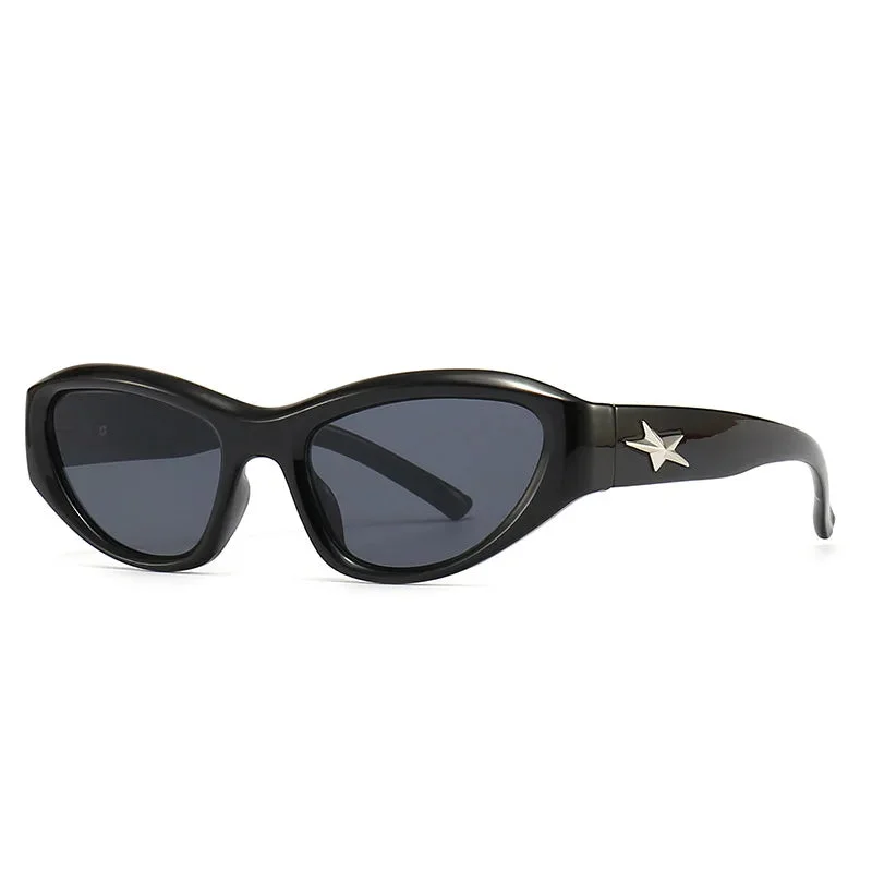 Brownm Star Wrap Around Sunglasses