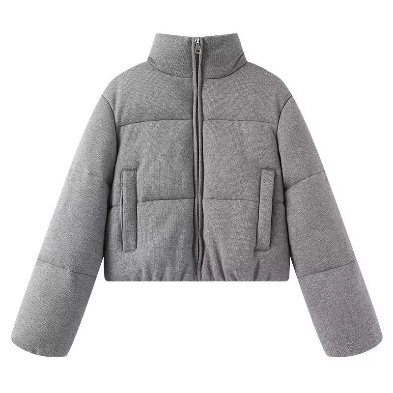 Nigikala Nigikala New Fashion Temperament Women's Knitted Fabric Standing Collar Warm Cotton Suit 6318228