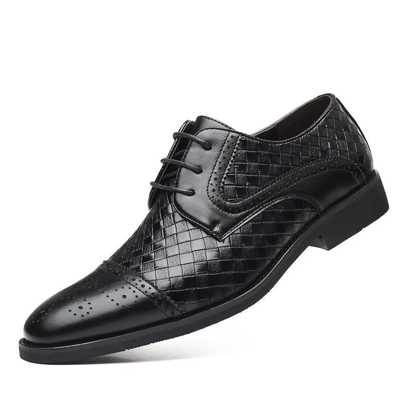 Dacomfy Men's Business shoes lace up wedding shoes 