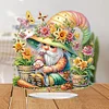 (US Local)Acrylic Special Shape Gardening Gnome Diamond Painting Desktop Ornaments Kit