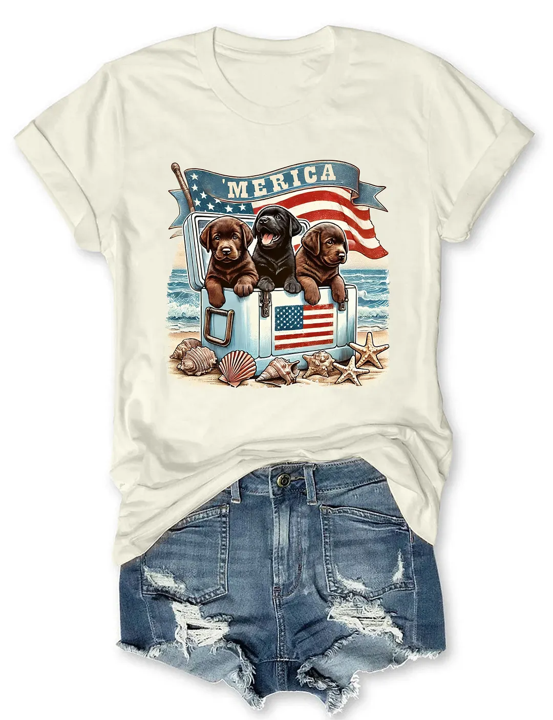 Patriotic Labrador T-shirt