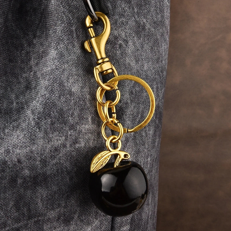 Cute Apple Alloy Women’s Bag Pendant Keychain