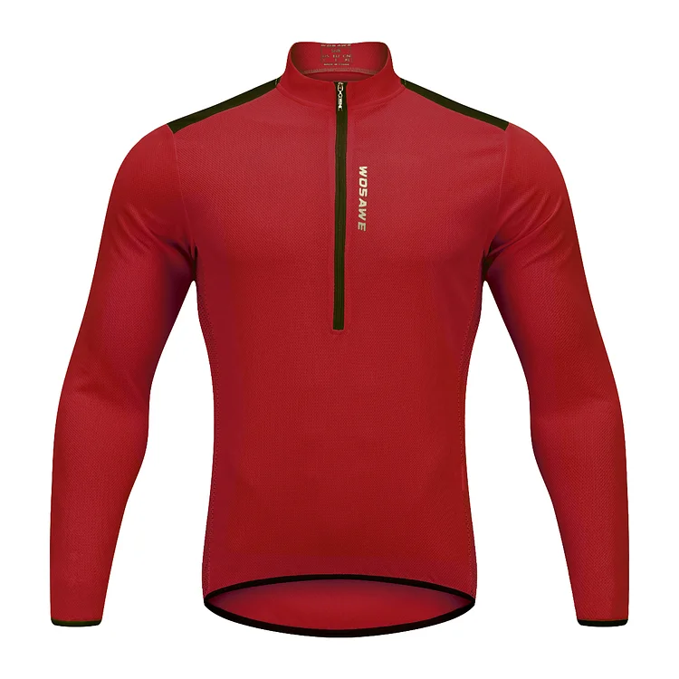 Men's Cycling Long Sleeve Jersey Half Zipper Bicycle Shirt