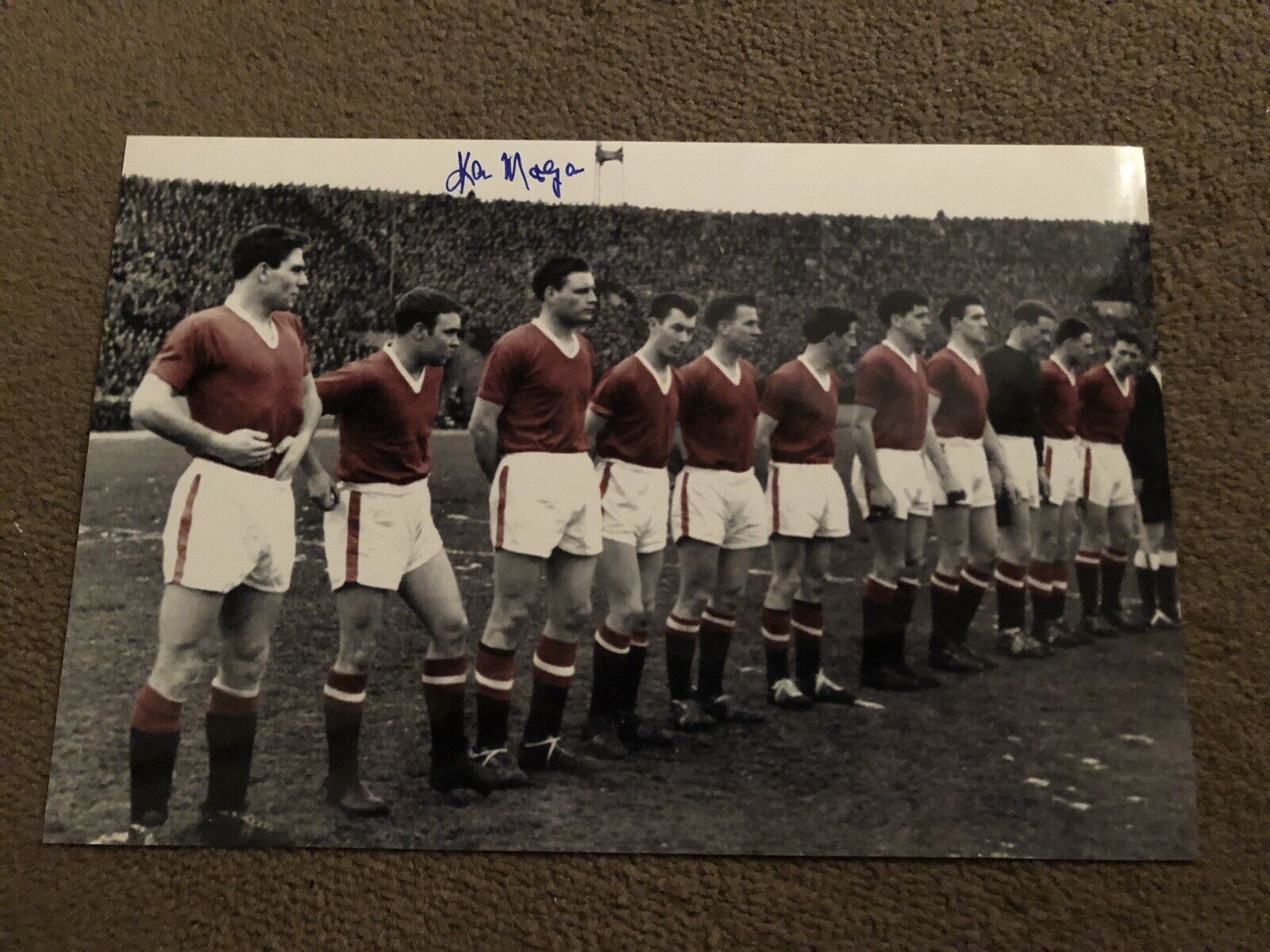 KENNY MORGANS (MANCHESTER UNITED) SIGNED Photo Poster painting 12x8” WITH COA