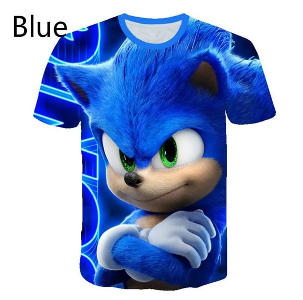 New Arrival Sonic the Hedgehog Kids 3D Print T-shirt Cartoon Short Sleeve Casual Round Neck Kid T Shirt - Chicaggo