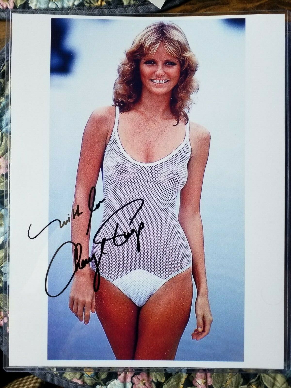 CHERYL TIEGS Signed AUTOGRAPH 8.5 x 11 Photo Poster painting Sports Illustrated Photo Poster painting- Hot!