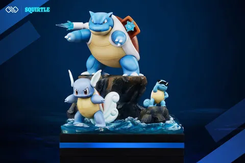Pokémon Select Evolution 3 Pack - Features 2-Inch Squirtle, 3-Inch Wartortle & 4.5-Inch Blastoise Battle Figures - Authentic Details