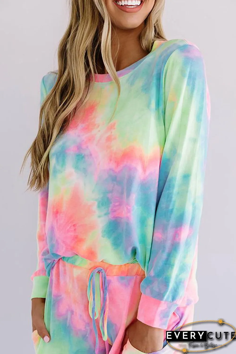 Pink Snuggle Down Tie Dye Lounge Set